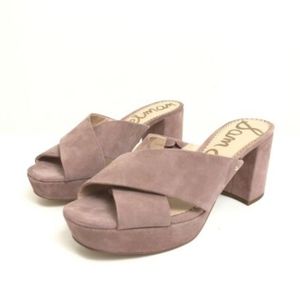 Sam Edelman Jayne Dusty Rose Suede Sandals